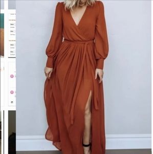 Baltic Born Celien Rust Maxi Dress